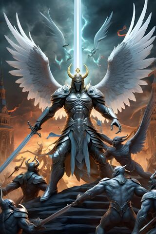 Angel Vs Thousands Of Demons