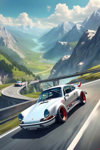 A White Car On A