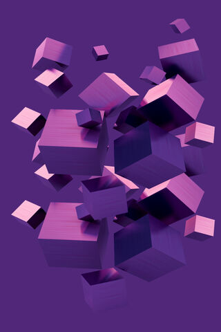Floating Purple Cubes ✨