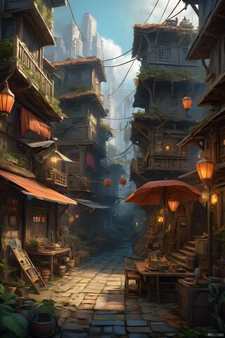Enchanted Alleyway 🌿🏙️