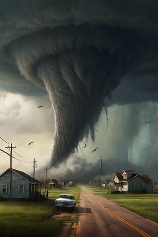 Nature's Fury: The Tornado Approaches 🌪️