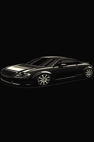 Sleek Black Sports Car ..