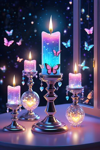 A Group Of Candles