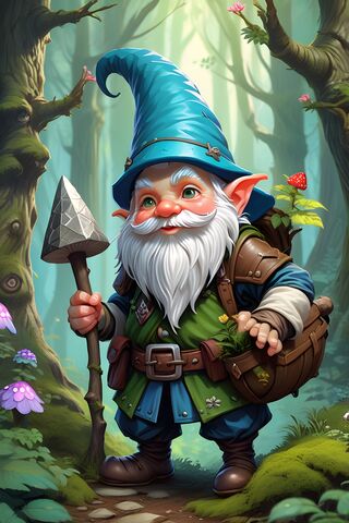 A Gnome Holding A Sword
