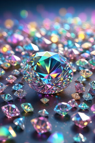 A Colorful Gem In A Pile Of Small Rocks