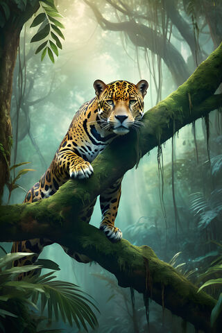 Majestic Jaguar in the Jungle 🌿🐆