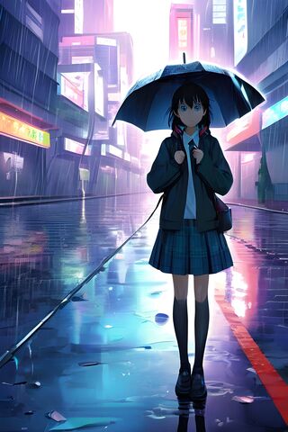 Anime Guy and Rain