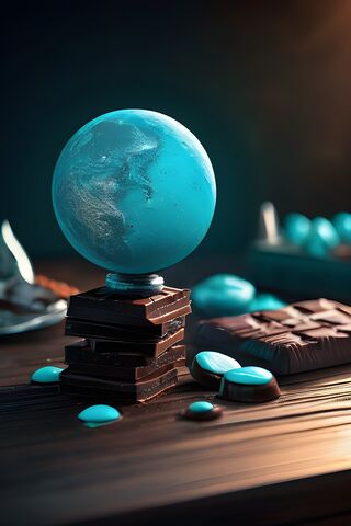 A Blue Balloon Over A P..