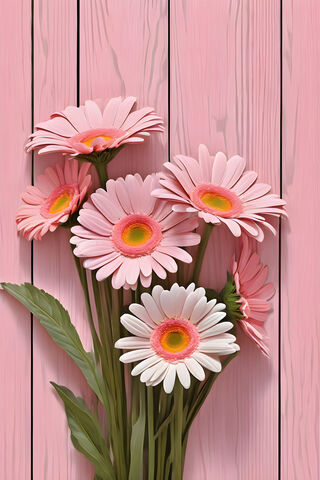 A Group Of Pink and White Flowers