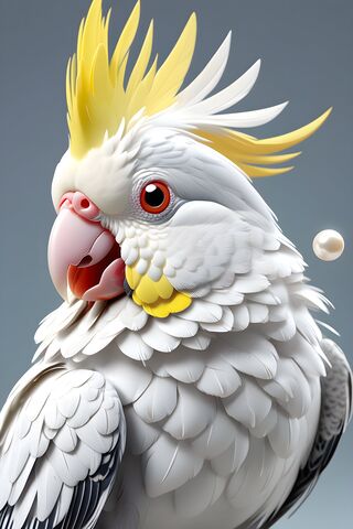 A White Parrot With