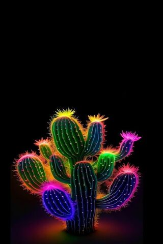 Neon Cactus Glow 🌵✨