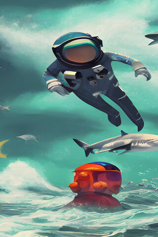 Astronaut Bueiful Sea
