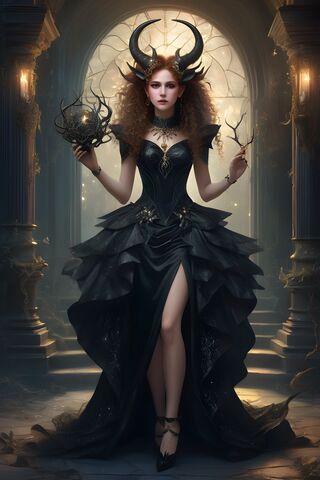 A Woman In A Black Dress