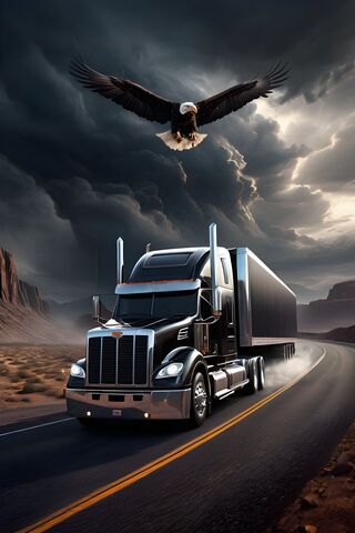 A Large Truck On A Road