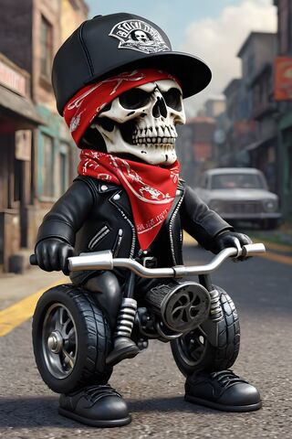 Cool Skeleton on a Mini..