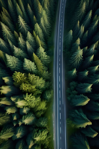 A Road With Trees On The Side