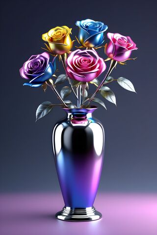 A Vase With Roses