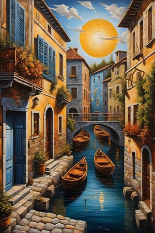 Serene Canal Escape 🌅🚣‍♂️