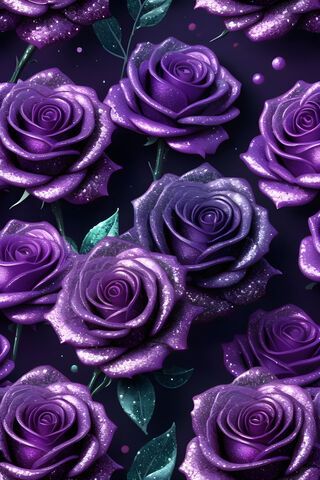 A Group Of Purple Flowers