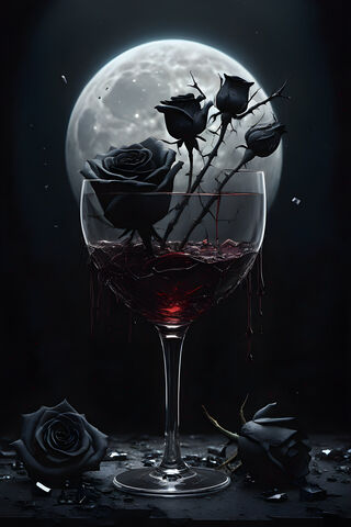 A Glass Of Red Liquid With Water Splashing Out Of It