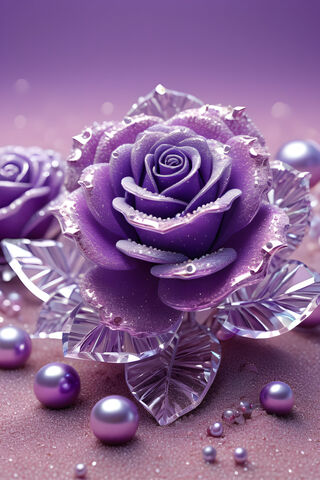 A Purple Rose With Purple Petals