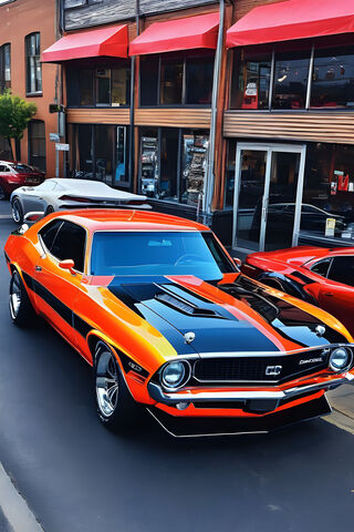 A Group Of Cars Parked Outside A Building