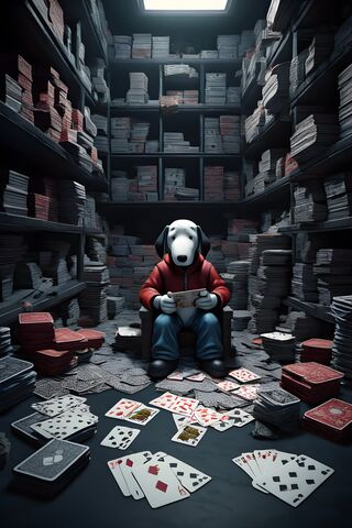 A Toy Figure In A Room Full Of Books