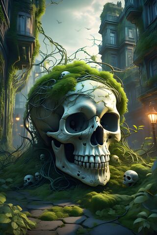 A Skull In Green Ones