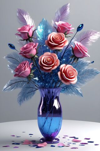 A Vase With Pink Flowers