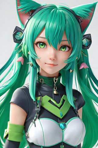 Enchanting Green-haired..