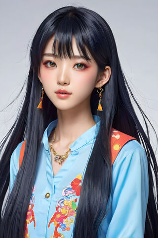 A Woman With Long Black Hair