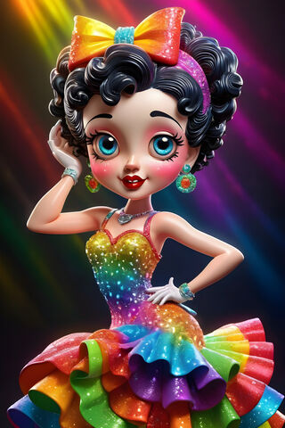 A Doll With A Wig and Dress