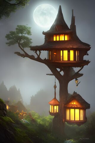 A House With A Moon In ..