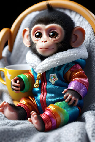 A Doll Holding A Cup