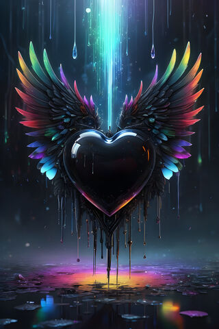 A Dark Display Of A Heart
