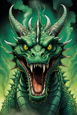 Anime Green Dragon