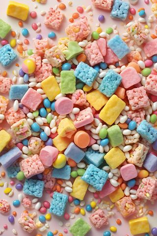 A Pile Of Colorful Cookies