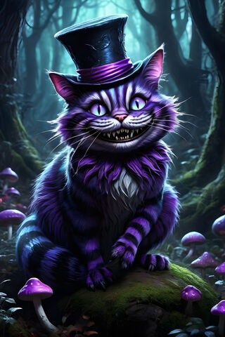 A Purple Cat Wearing A Purple Garment