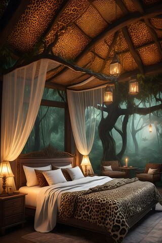 A Bed With A Canopy Over It