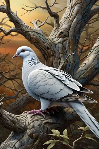 A Bird On A Tree Branch