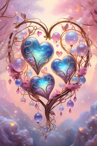 A Group Of Blue and Pink Bubbles