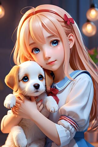 A Cute Anime Girl and A..