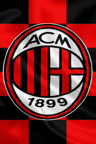 AC Milan Emblem on a Bold Background ⚽️❤️🖤
