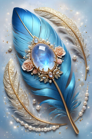 A Blue and Gold Necklace