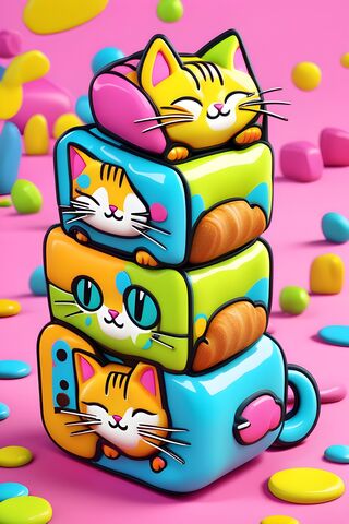 A Cake With A Cat On Top