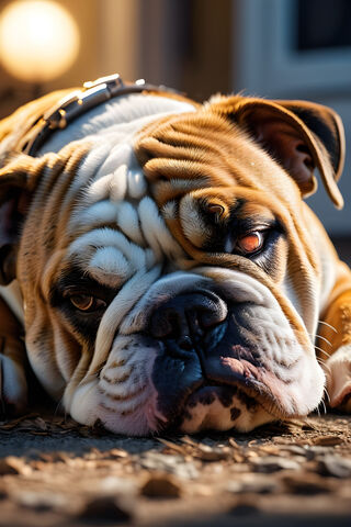 A Sleepy Bulldog