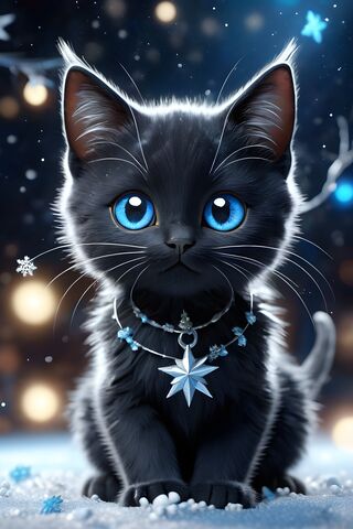A Cat Wearing A Necklace