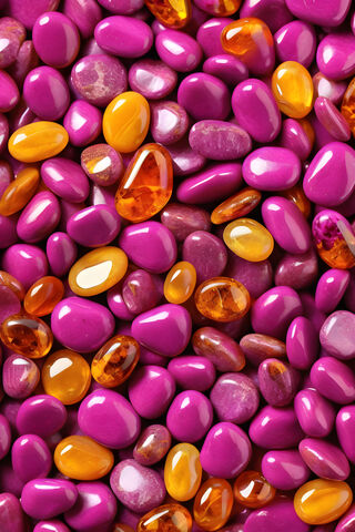 A Pile Of Colorful Rocks