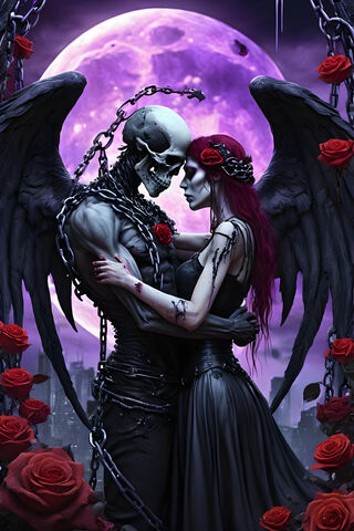 A Man and Woman Kissing