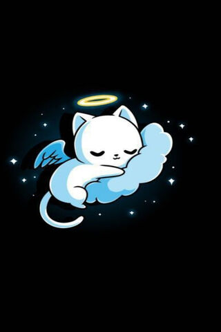 Dreamy Angel Cat 🌙😇